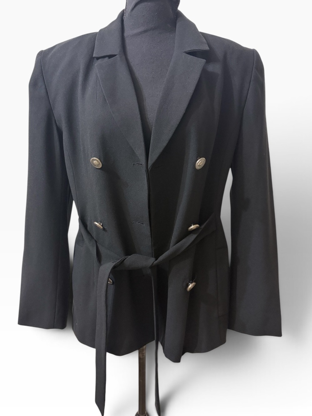 Nicole Taylor Black Double breasted Blazer size 10
